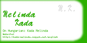 melinda kada business card